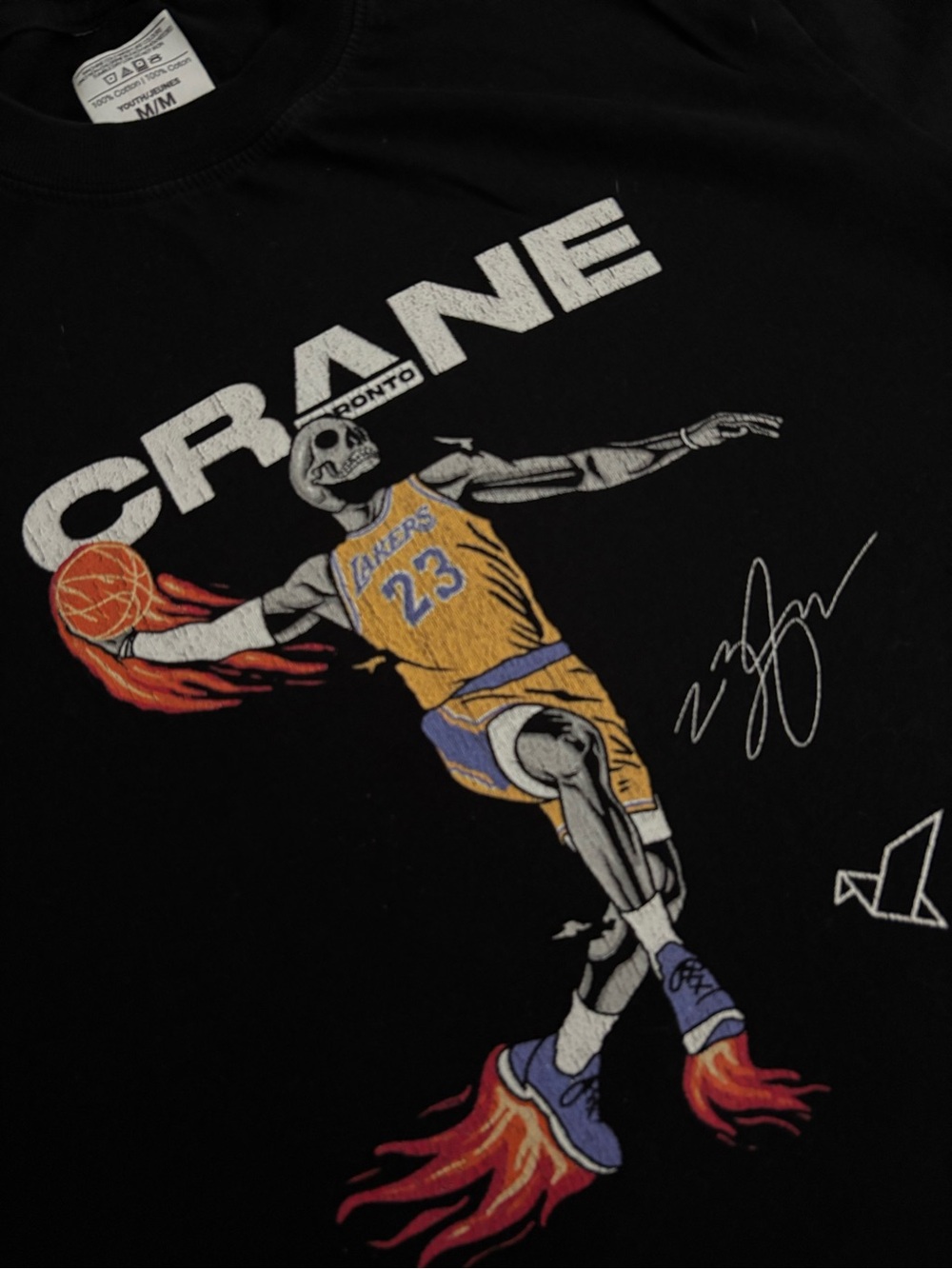 CRANE Black Graphic Basketball Tee